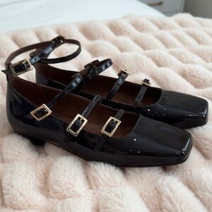 Never worn dark brown ballet flats